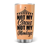 Taza Aislante Reutilizable Tazas De Viaje Isotérmica Acero Inoxidable Taza Termica De Viaje Para Navidad Colegas Mamá 590 Ml No Es Mi Circo, No Son Mis Monos