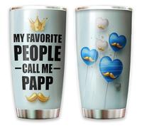 Taza Aislante Tazas De Viaje Isotérmica Reutilizable Termo Café Para Auto Navidad Papá 590 Ml Mis Personas Favoritas Me Llaman Papp - Regalos Divertidos Para El Mejor Abuelo Del Mundo.