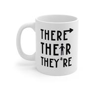 Taza Allí Su Ellos Son Gramática Taza De Cerámica Cerámica Tazas Personalizada Mug Para Oficina Hogar Cocina 330Ml