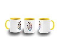 TAZA AMARILLA doraemon anime amigos personajes chibi color mug.