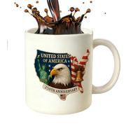Taza Americana | Taza de recuerdo patriótico 250 para aniversario,1776-2026 Taza De Cerámica Bandera De Estados Unidos - Para Los Amantes de la Historia, Regalo Para, Padre, Madre, Abuelos