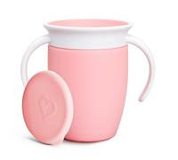 Taza antigoteo Miracle 360º con asas y tapa 200ml - Rosa
