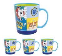 Taza antivuelco de plástico 410 ml de La Patrulla Canina (Paquete de 4)