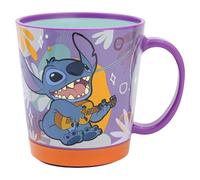 Taza antivuelco de plástico 410 ml de Stitch