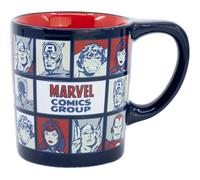 Taza Antivuelco Superhéroes Clásicos Marvel Cómics Cerámica 380 mls