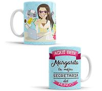 Taza Aquí Bebe la Mejor Secretaria del Mundo - Taza aqui Bebe una Super Secretaria - Taza Regalo Original para Secretaria - Taza de cerámica de 350 ML