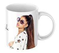 Taza Ariana Grande Eternal Merch para Fans Arianators - Regalo Original para Fans de la Música Pop - Cerámica 330 ml - Apta para Microondas y Lavavajillas (A.Grande Estrella)