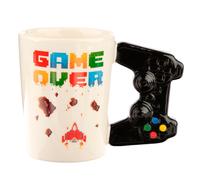 Caneca em Cerâmica Game Over com asa em formato de Comando