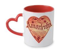 Taza asa corazón poción de amor “Amortentia” - Taza de Cerámica 320 ml - Regalo Original para Parejas, Aniversario y San Valentín (Rojo)