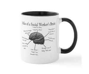 Taza Atlas Del Cerebro De Un Trabajador Social Taza De Cerámica Exquisita Tazas De Café Premium Tazas Para Cocina Regalo Desayuno 330Ml