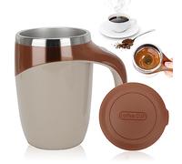 Taza Auto-Agitadora Taza de Café Eléctrica de Acero Inoxidable Taza de Café Mágica 380ML (Marrón)