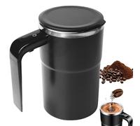 Taza autoagitadora, 380 ml, taza con indicador de temperatura, taza de café automática automática automática de mezcla automática, taza magnética para proteínas de café, negro