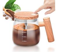 Taza autoagitadora, 400 ml Self Stirring Mug, Vaso agitador automático, Vaso portátil de vidrio autoagitador, taza de café con tapa, taza de mezcla eléctrica para café, leche, caliente, chocolate