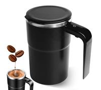 Taza automática mezcladora de 380 ml taza de café mezcladora automática con tapa, taza mezcladora eléctrica lavable, taza de café con agitación magnética automática para té proteico en polvo (negro)