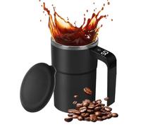 Taza Automezcladora - Contenedor Inteligente Portátil con Pantalla de Temperatura Automática, Mezclador de Bebidas para Oficina y Hogar | Para Leche, Bebidas De Cacao, Té Y Chocolate Caliente