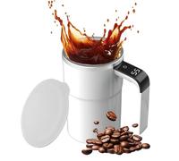 Taza Automezcladora - Contenedor Inteligente Portátil con Pantalla de Temperatura Automática,Vaso Eléctrico Giratorio Viaje para Mezcla | Para Leche, Bebidas De Cacao, Té Y Chocolate Caliente