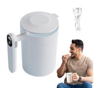 Taza Automezcladora,Taza Automática Magnética de Autorevoldeo 400 Ml | de Mezcla Magnética con Pantalla LCD de Temperatura,Para Oficina Viaje Hogar Latte Cacao Té Café Chocolate