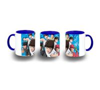 TAZA AZUL Oliver y benji capitan tsubasa futbol infantil color mug