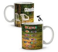 Taza Bad Conejo Malo Sillas 330 ml Ceramica Apta Lavavajillas Estilo Urbano Reggaeton Trap Latino Regalo Original Hombre Mujer