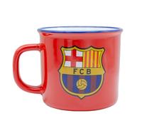 Taza Barcelona FC Roja 350 ml | Taza de Cerámica con Escudo del Barcelona FC | Apta para Microondas y Lavavajillas | Producto Oficial con Holograma de Autenticidad | Aficionados al Fútbol