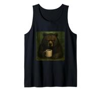 Taza Bear Grumpy Coffee Morning Humor Wildlife Cansed Camiseta sin Mangas