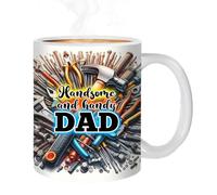 Taza Best Dad Ever - Taza de café de cerámica, tza de té colorida, mango ergonómico cómodo | Solución de regalo significativa para el día del padre para leche, de cacao, relajación diaria en la