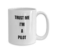Taza blanca de piloto Taza de té de café divertida Novedad Idea de regalo barata única Confía en mí I M A Pilot