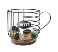 Taza Boom Portavasos - Hierro Madera 21,3x15,5cm | Soporte de