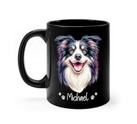 Taza Border Collie Negro Tazas De Café Personalizada Tazas Premium Taza De Cerámica Hogar Para Regalo Cocina 330Ml