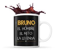 Taza Bruno El hombre el mito la leyenda | Divertida y original idea de regalo para celebrar un cumpleaños