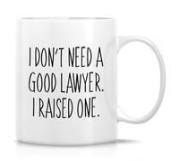 Taza Café Abogado Padre No Necesito Un Buen Abogado Crié A Uno Colorido Taza De Café Con Asa Mug Para Oficina Espresso Familiare
