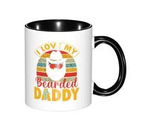Taza Café Amo A Mi Papá Barbudo Original Regalo Para Jubilación Tazas Graciosas Apta Para Microondas Regalo Personalizado Tazas Desayuno 11Oz