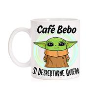 Taza Café bebo si despertarme quiero. Taza regalo Baby divertida
