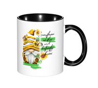 Taza Café Deseos De Gnomo Con Girasoles Y Besos De Mariposa De Cerámica Regalo Original Tazas Desayuno Apta Para Microondas Regalo Para Familia Tazas Graciosas 11Oz