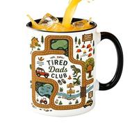 Taza Café Divertida para Papá,330ml Divertidos Artículos de Bebida con Estampado Mapa Vehicular | Tazas Cerámicas Novedosas | para Mamá Papá Esposo Hombres Mujeres Niños Amigo Oficina Hogar Hombres Dí