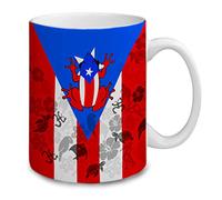 Taza Café Drapeau De Porto Rico En 2D Elegancia Taza De Cerámica Diseño Tazas De Desayuno Para Leche Recuerdos Oficina