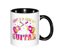 Taza Café El Hogar Es Donde Está Mi Guitarra Original Regalo Para Jubilación Tazas Graciosas De Cerámica Regalo Personalizado Tazas Desayuno 11Oz