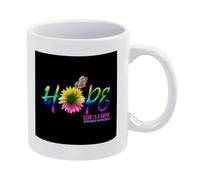 Taza Café Espoir Pour Une Sensibilisation À La Maladie D'Alzheimer Con Asa Taza Cerámica Resistente Taza De Porcelana Para Decorar Oficina Té