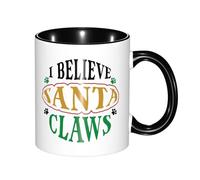 Taza Café Gato Navidad Creo En Las Garras De Santa Apta Para Microondas Regalo Original Tazas Desayuno De Cerámica Regalo Para Jubilación Tazas Graciosas 11Oz