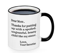 Taza Café Gracias Por Aguantar A Una Niña Malcriada Como Mi Hermana Minimalista Taza Cerámica Con Asa Mug Coffee Para Oficina Familiare Recuerdos