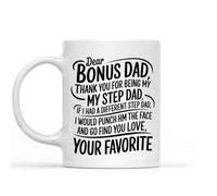 Taza Café Gracias Por Ser Mi Padrastro, Dale Un Puñetazo En La Cara. Colorido Taza Desayuno Personalizada Mug Para Té Decorar Recuerdos