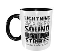 Taza Café La Luz No Hace Ruido Día De Martin Luther King Jr. Apta Para Microondas Regalo Personalizado Tazas Graciosas De Cerámica Regalo Original Tazas Desayuno 11Oz