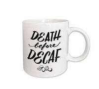 Taza Café La Muerte Antes Del Descafeinado Con Asa Taza De Café De Cerámica Divertido Mug Coffee Para Té Leche Recuerdos