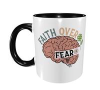 Taza Café La Salud Mental: La Fe Por Encima Del Miedo Original Regalo Original Tazas Graciosas Divertido Regalo Para Enamorados Tazas Desayuno 11Oz