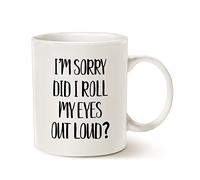 Taza Café Lo Siento, ¿Puse Los Ojos En Blancos En Voz Alta? Colorido Taza Te Divertido Taza De Porcelana Para Decorar Recuerdos Espresso