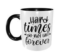 Taza Café Los Tiempos Difíciles No Duran Para Siempre Original Regalo Para Enamorados Tazas Graciosas Divertido Regalo Personalizado Tazas Desayuno 11Oz