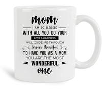 Taza Café Mamá Tan Bendecida Con Todo Lo Que Haces Minimalista Taza Te Resistente Taza De Porcelana Para Leche Espresso Recuerdos