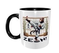 Taza Café Mono Kung Fu Animal Divertido Apta Para Microondas Regalo Original Tazas Graciosas Original Regalo Personalizado Tazas Desayuno 11Oz