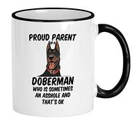 Taza Café Orgulloso Padre De Un Dobermann Pinscher Vintage Taza Te Diseño Tazas De Desayuno Para Recuerdos Familiare Oficina