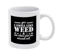 Taza Café Oui, Je Sens Le Cannabis. Tu Sens Que Tu As Raté Quelque Chose. Resistente Taza Te Vintage Mug Para Decorar Oficina Leche